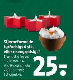 Coop 365 Stjerneformede fyrfadslys 6 stk. eller risengrødslys tilbud