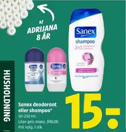 Coop 365 Sanex deodorant eller shampoo tilbud