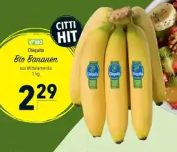 Citti CHIQUITA Bio bananen tilbud