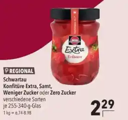 Citti Schwartau konfitüre extra, samt, weniger zucker oder zero zucker tilbud