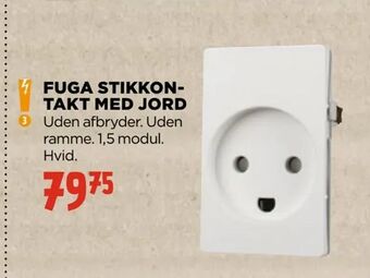 jem & fix Fuga stikkontakt med jord tilbud