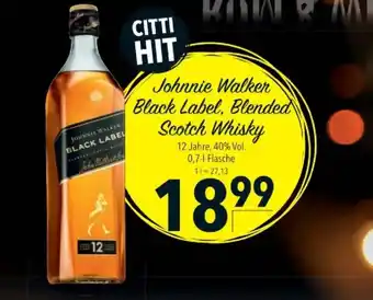 Citti JOHNNIE WALKER Black label. blended scotch whisky tilbud