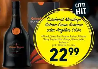 Citti CARDENAL MENDOZA Solera gran reserva oder angélus likör tilbud