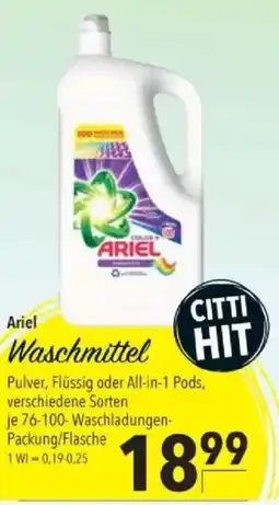 Citti ARIEL Waschmittel tilbud