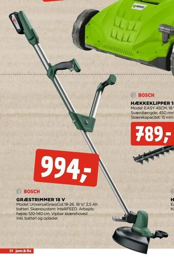 jem & fix Græstrimmer 18 v tilbud