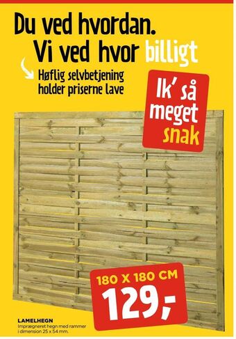 jem & fix Lamelhegn tilbud