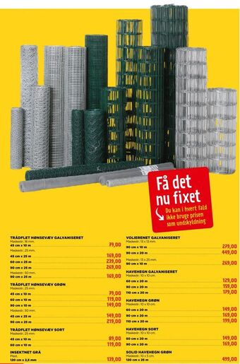 jem & fix Volierenet galvaniseret tilbud