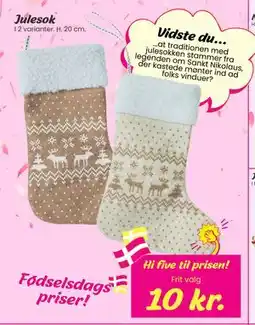 Hi five Julesok, DKK 10 tilbud