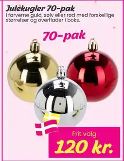 Hi five Julekugler 70-pak, DKK 120 tilbud