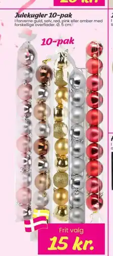 Hi five Julekugler 10-pak, DKK 15 tilbud
