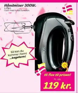 Hi five Håndmixer 300W., DKK 119 tilbud