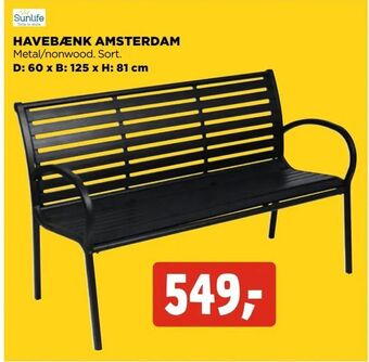 jem & fix Havebænk amsterdam tilbud