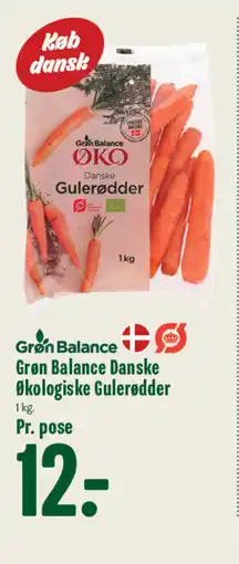 Min Købmand Grøn Balance Danske Økologiske Gulerødder tilbud