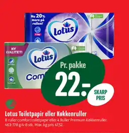 Min Købmand Lotus Toiletpapir eller Køkkenruller tilbud
