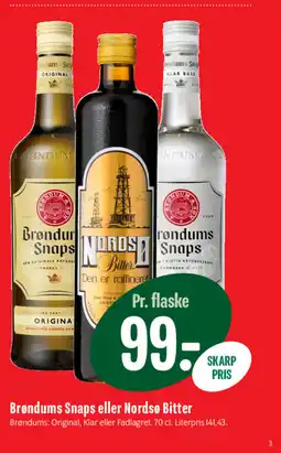 Min Købmand Brøndums Snaps eller Nordsø Bitter tilbud