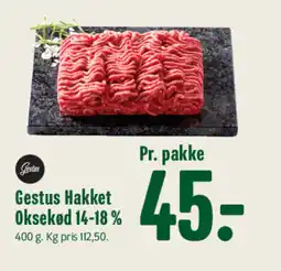 Min Købmand Gestus Hakket Oksekød 14-18% tilbud