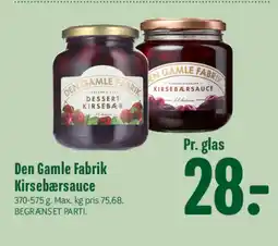 Min Købmand Den Gamle Fabrik Kirsebærsauce tilbud