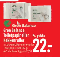 Min Købmand Grøn Balance Toiletpapir eller Køkkenruller tilbud