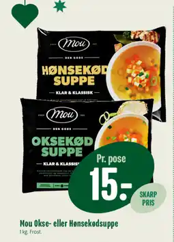 Min Købmand Mou Okse- eller Hønsekødsuppe tilbud