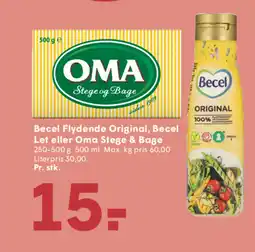 SPAR Becel Flydende Original, Becel Let eller Oma Stege & Bage tilbud