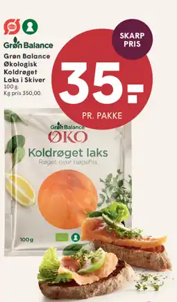 SPAR Grøn Balance Økologisk Koldrøget Laks i Skiver tilbud
