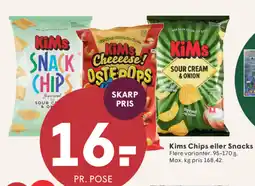 SPAR Kims Chips eller Snacks tilbud