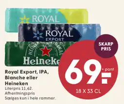 SPAR Royal Export, IPA, Blanche eller Heineken tilbud