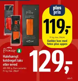 Føtex Halehængt koldrøget laks eller ørred tilbud
