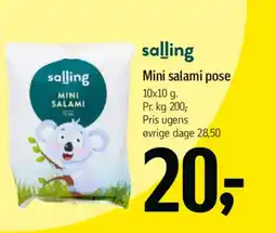 Føtex Salling Mini salami pose tilbud