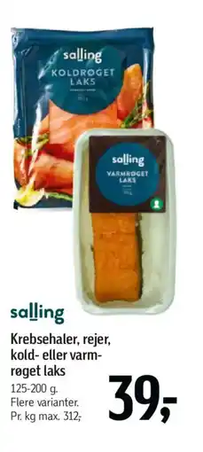 Føtex Salling Krebsehaler, rejer, kold- eller varm- røget laks tilbud