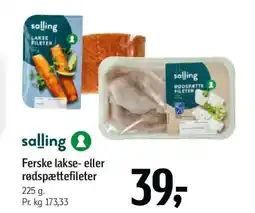 Føtex Salling Ferske lakse- eller rødspættefileter tilbud