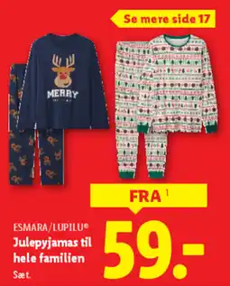 Lidl Julepyjamas til hele familien tilbud