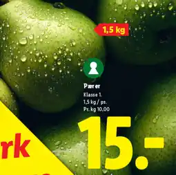 Lidl Pærer tilbud