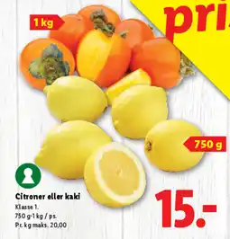 Lidl Citroner eller kaki tilbud