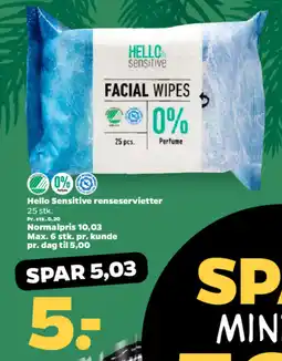 Netto HELLO Sensitive renseservietter tilbud
