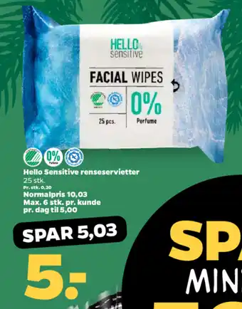 Netto HELLO Sensitive renseservietter tilbud