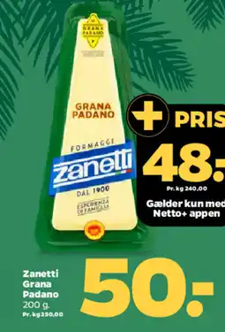 Netto ZANETTI Grana padano tilbud
