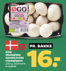 Netto ØGO Økologiske danske hvide champignon tilbud