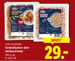Lidl STEFF HOULBERG Cocktailpølser eller skinkestrimler tilbud