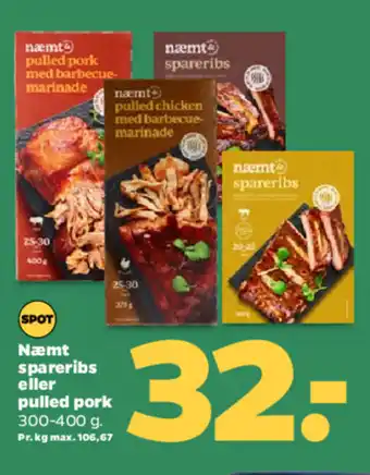 Netto NÆMT Spareribs eller pulled pork tilbud