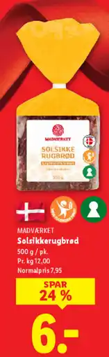 Lidl MADVÆRKET Solsikkerugbrød tilbud