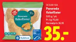 Lidl OCEAN SEA Panerede fiskefileter tilbud