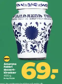 Netto Amarena fabbri dessert- kirsebær tilbud