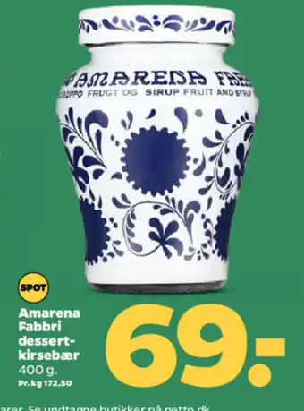 Netto Amarena fabbri dessert- kirsebær tilbud