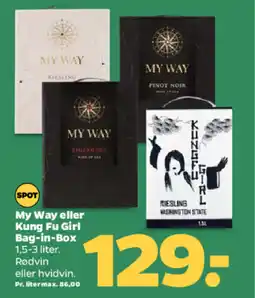 Netto My way eller kung fu girl bag-in-box tilbud