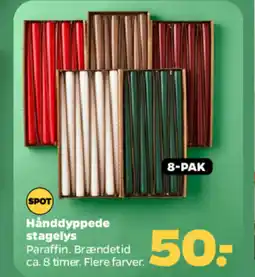 Netto Hånddyppede stagelys tilbud