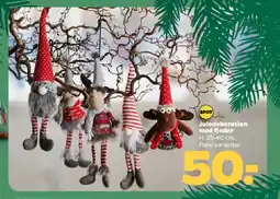 Netto Juledekoration med fjeder tilbud