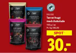 Lidl DELUXE Tørret frugt med chokolade tilbud