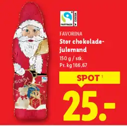 Lidl FAVORINA Stor chokolade- julemand tilbud