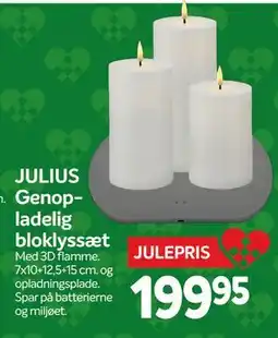 Din Isenkræmmer JULIUS Genopladelig bloklyssæt, DKK 199.95 tilbud